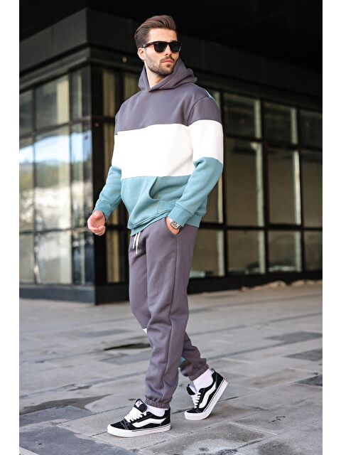 Madmext Füme Kapüşonlu Erkek Eşofman Takımı 5926 - S000058375-33408