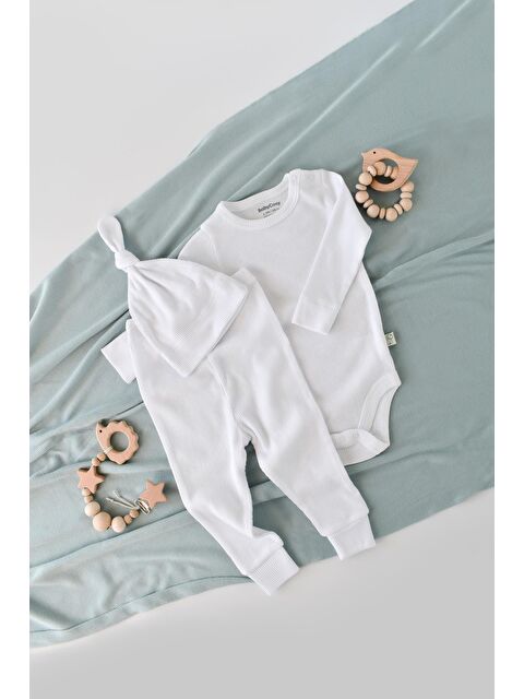 BabyCosy Organic  Modal Pantolon & Badi & Şapka Set CSYM22511 - S000103900-20063