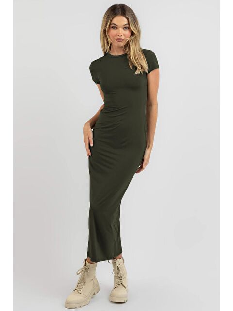 Madmext Siyah Basic Yarım Balıkçı Uzun Elbise Mg1712 - S000030045-18547