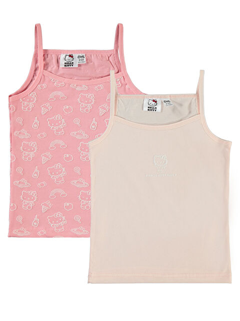 Civil Hello Kitty Kız Çocuk 2'li Atlet Set 2-10 Yaş Pembe