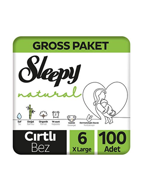 Sleepy Natural Gross Paket Bebek Bezi 6 Numara Xlarge 100 Adet - S000419392-10231