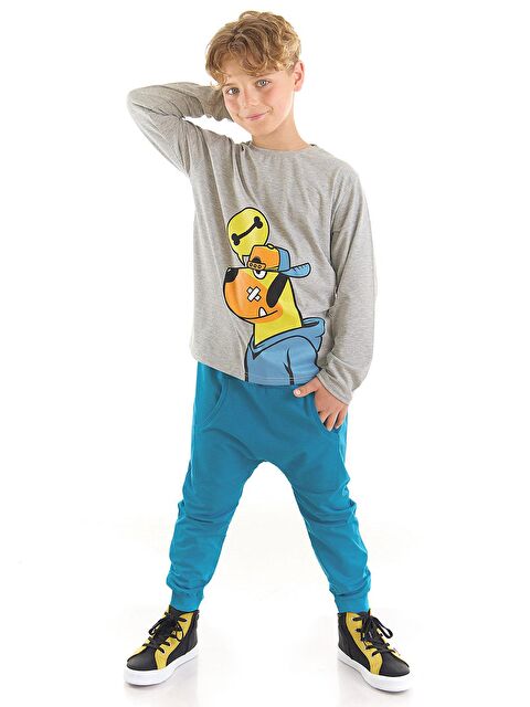 Denokids Kemik Köpek Erkek Çocuk Tişört Pantolon Takım - S000009479-23173