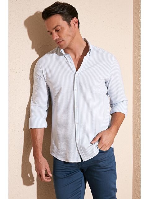Buratti Pamuklu Slim Fit Düğmeli Yaka Gömlek CF23S112237 - S000000725-17234