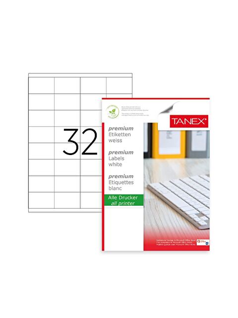 Tanex TW-2032  52,5x35 mm Laser Etiket 100 Adet - S000080019-20063