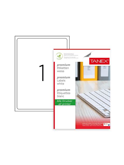 Tanex TW-2001 199,6x289,1 mm Laser Etiket 100 Adet - S000080094-20063