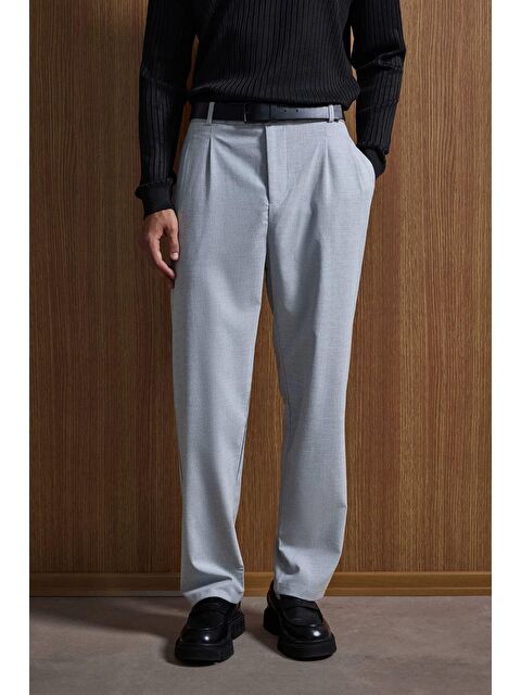 Abluka Online Baggy Fit Kumaş Erkek Pantolon Gri - S000032665-20600