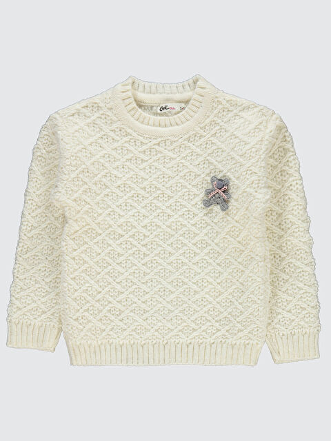 Civil Kız Çocuk Kazak 2-5 Yaş Ekru - S000265038-19965