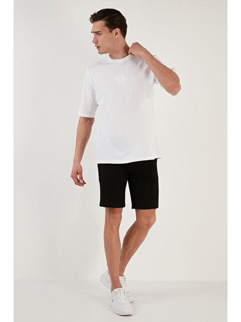 Buratti %100 Pamuk Baskılı Oversize Bisiklet Yaka Tişört 5902648 - S000008506-20063