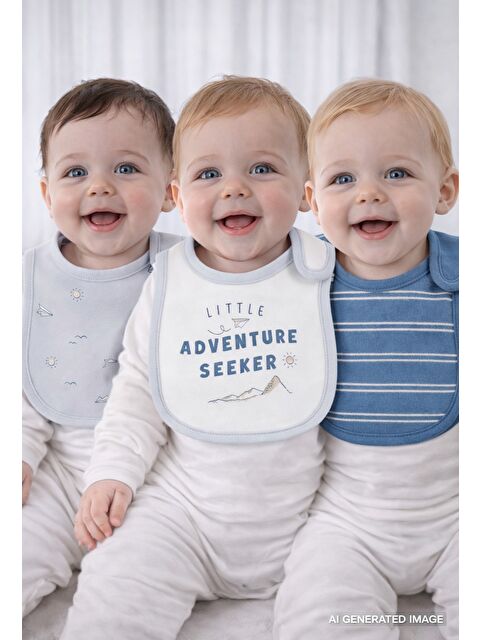 Carter's Erkek Bebek %100 Pamuk 3'lü Önlük Set - S000297156-23173