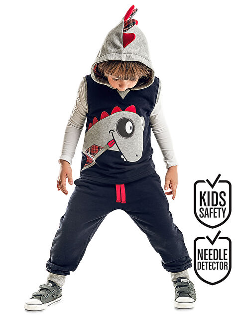 Denokids Dino Erkek Çocuk Kolsuz Eşofman Altı Takım - S000009286-23173