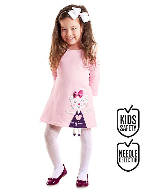 Denokids Yaramaz Kedi Kız Çocuk Elbise - S000009674-20024