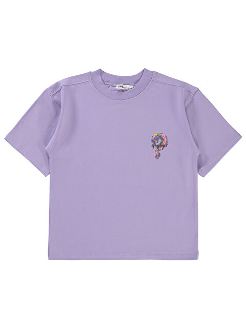 Civil Kız Çocuk Oversize Tişört 6-9 Yaş Lila - S000261500-17878