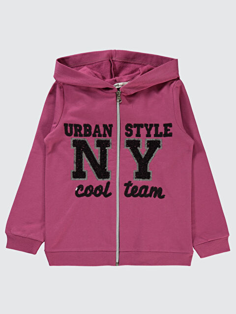 Civil Kız Çocuk Fermuarlı Sweatshirt  6-9 Yaş Leylak Pusu - S000284508-17878