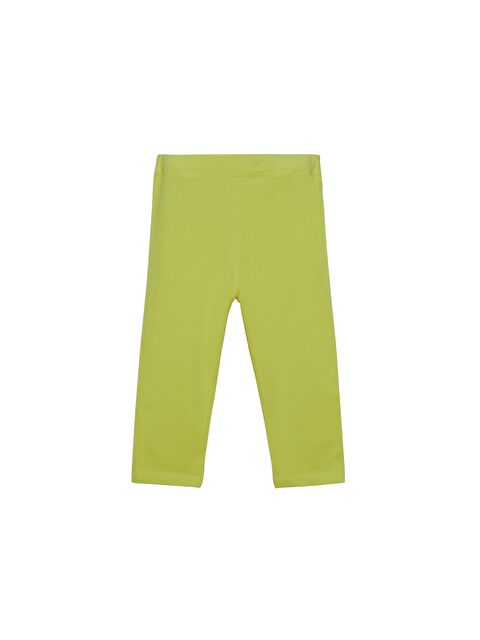 Lovetti Yağ Yeşili Kız Çocuk Düz Basıc Diz Altı Kapri - S000053562-17346