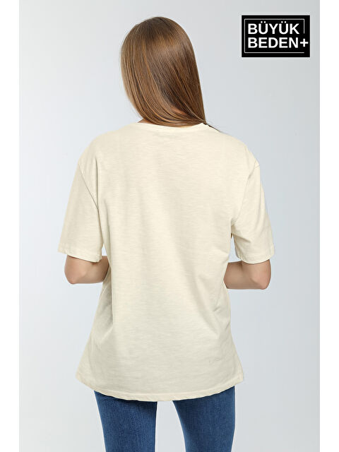 Süperlife Kadın Büyük Beden Chef's Selection Baskılı Bisiklet Yaka Tshırt SPR25BTSK908 - S000380171-25636