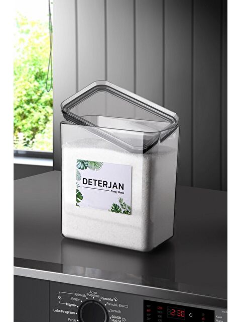 Nandy Home Dekoratif Dikdörtgen 2,6 Lt Vakum Kapaklı Deterjan Saklama Kutusu - S000013204-23173