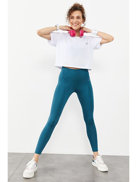 Tommylife Zümrüt Yüksek Bel Streç Slim Fit Dar Paça Kadın Tayt - 94545 - S000032277-18709