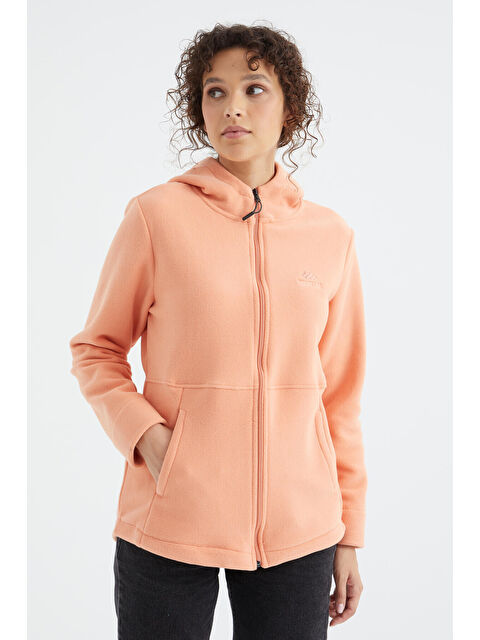 Tommylife Kavun Içi Kapüşonlu Fermuarlı Rahat Form Kadın Polar Sweatshirt - 97233 - S000194197-20008