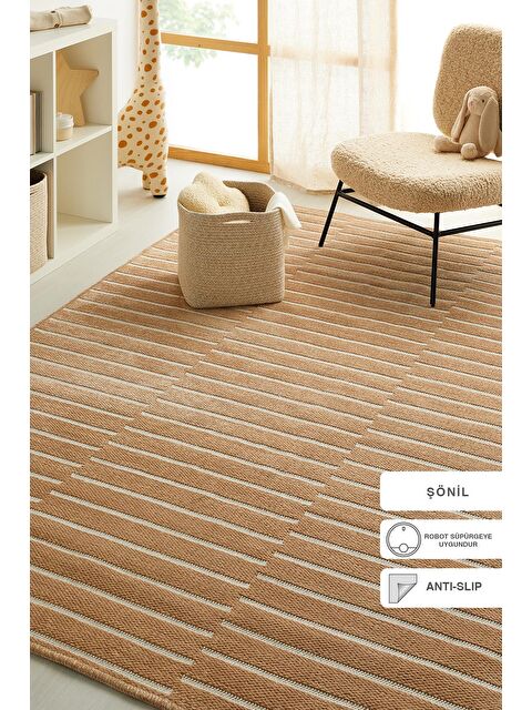 Ocean Home Textile Yıkanabilir Pamuklu Yuvarlak Halı Kilim 120 cm - S000090877-34206