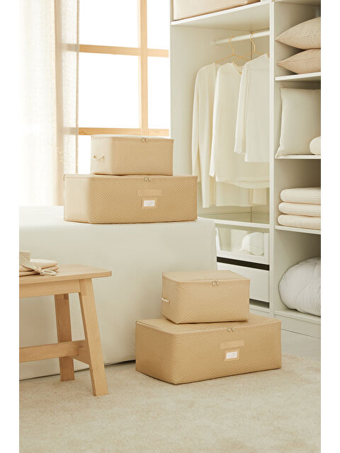 Ocean Home Textile 4'lü Bej Balıksırtı Hurç Set - S000091207-19928