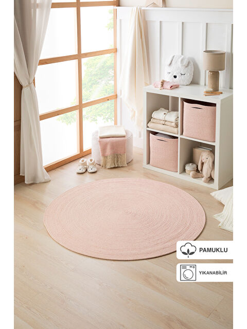 Ocean Home Textile Yıkanabilir Yuvarlak Halı Kilim 120 cm - S000091780-20024