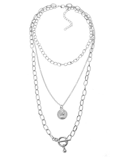 Pelin Aksesuar Silver Renk 3lü Zincir Kolye - S000052488-23173