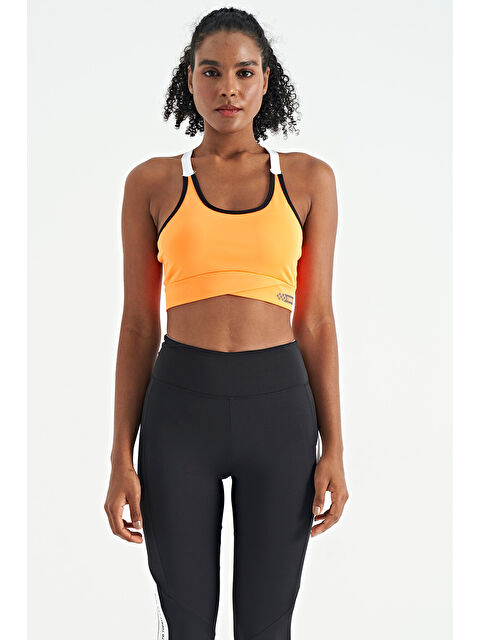 Tommylife Neon Turuncu Sırt Detaylı Askılı Dar Kalıp Kadın Büstiyer - 97254 - S000033480-20013