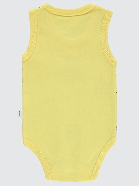 Civil Baby Ayıcık Baskılı Sfr.Kol1-36 Ay Çıtçıtlı Badi - Sarı 6-9 Ay - S000203556-20072