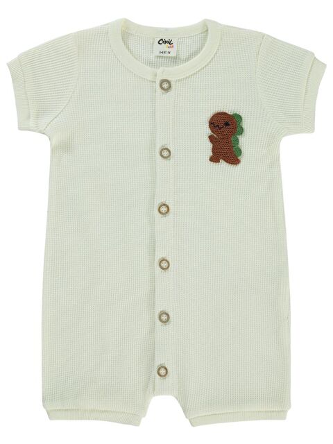 Civil Baby Erkek Bebek Patiksiz Tulum 6-18 Ay Ekru - S000359459-19965