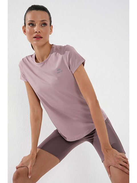 Tommylife Gül Kurusu Basic Kısa Kol Standart Kalıp O Yaka Kadın Tişört - 97144 - S000032559-20028