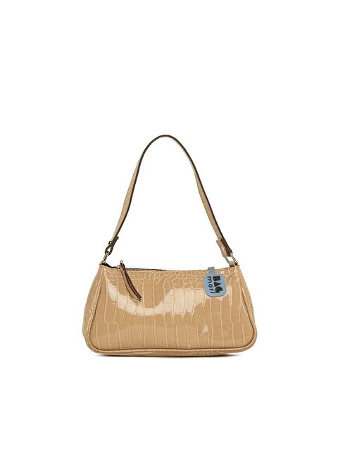 Bagmori Fitilli Parlak Kroko Baget Çanta - S000001731-26429