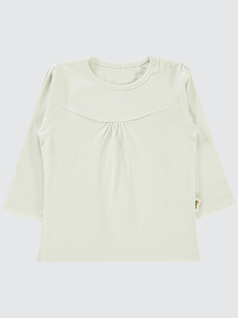 Civil Baby Kız Bebek Penye Sweatshirt 6-18 Ay Ekru