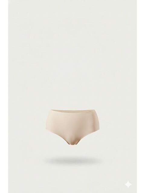 C&City C12801 Kadın Yapıştırma Yüksek Bel Lazer Slip Külot Ten - S000222068-26407