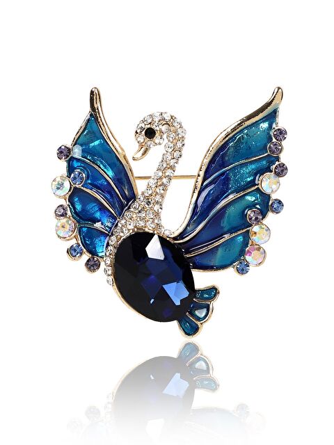 Pelin Aksesuar Lacivert Kuğu Broş - S000052512-23173