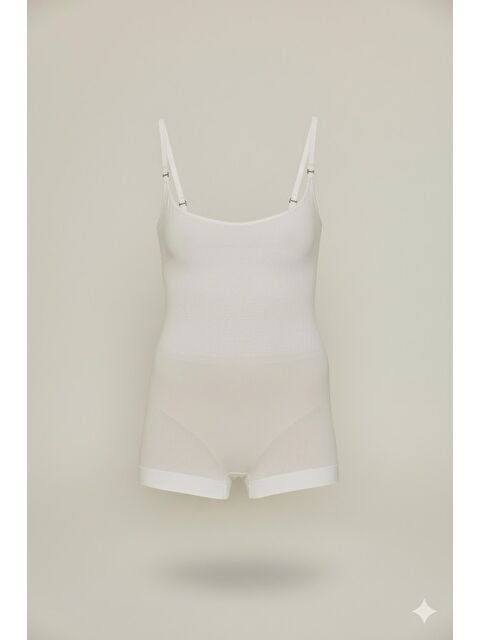 C&City C12059 Karın Masaj Özellikli Kısa Paça Boxer Beyaz - S000222374-20063