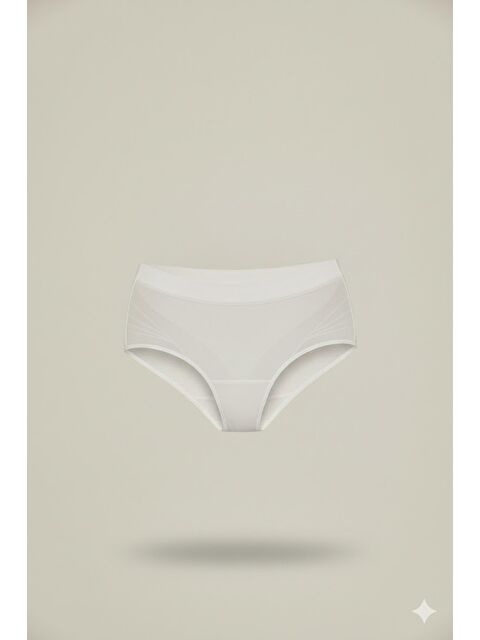 C&City C17025 Dikişsiz Düşük Bel İnce Slip Korse Beyaz - S000222286-20063