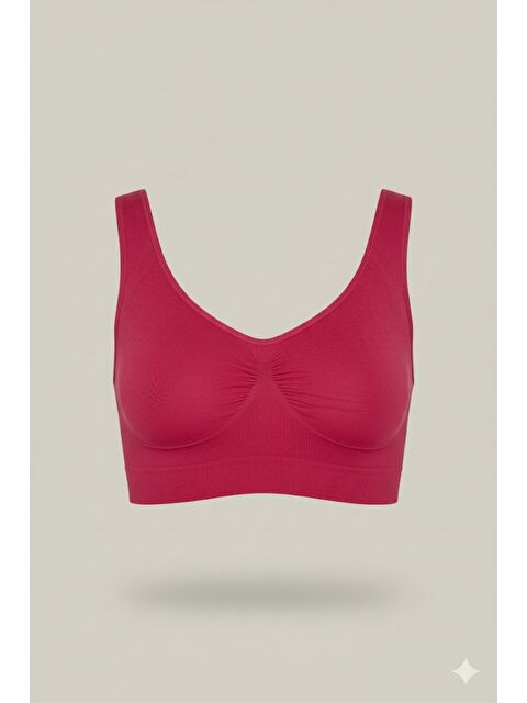 C&City C14005 Dikişsiz Kalın Askı Büstiyer Fuşya Neon - S000221898-18686