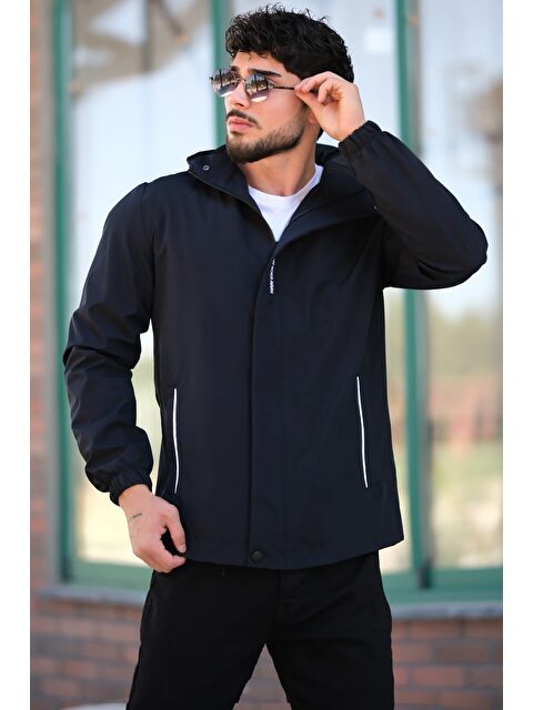 Stilkombin Baskılı Spor Elastan Kumaş Erkek Yağmurluk Mevsimlik PLDP 2967 - S000148911-21164