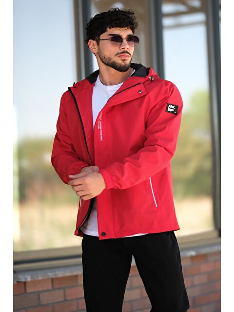 Stilkombin Baskılı Spor Likra Kumaş Erkek Yağmurluk Mevsimlik PLDP 2967 - S000148911-20045