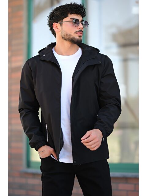 Stilkombin Baskılı Spor Likra Kumaş Erkek Yağmurluk Mevsimlik PLDP 2967 - S000148911-19351