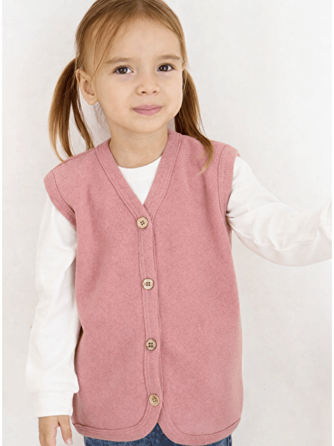 Luggi Baby V Yaka Kız Bebek Yelek - S000274182-20028