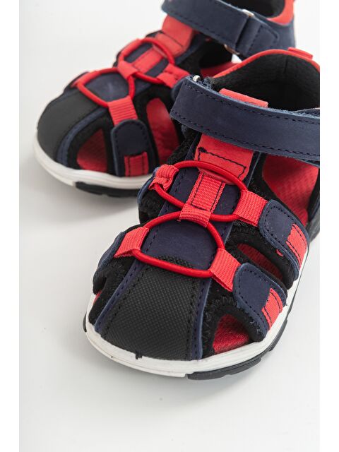 Mnpc Unisex Çocuk Lacivert Deri Ortopedik Outdoor Çocuk Sandalet - S000064214-21164