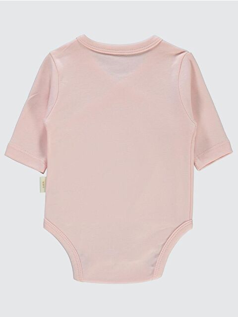 Civil Baby Organik Pamuklu Kruvaze 0-6 Ay Çıtçıtlı Badi - Pembe 6-9 Ay - S000211455-20024