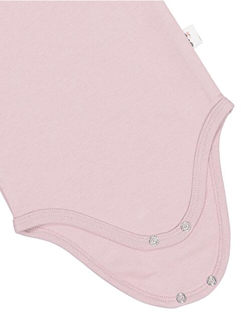 Civil Baby Penye İp Askılı Dantelli 3-9 Ay Kız Çıtçıtlı Badi - Pembe 9-12 Ay - S000203281-20024