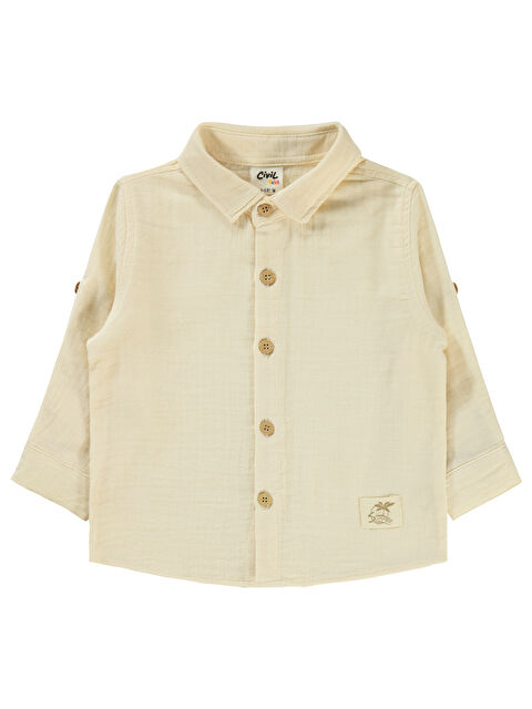Civil Baby Erkek Bebek Gömlek 6-18 Ay Bej - S000345235-19928