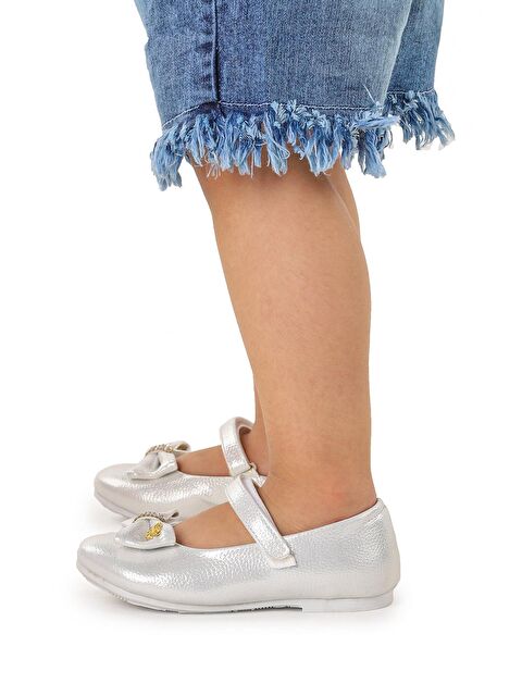 Kiko Kids Cırtlı Fiyonklu Kız Çocuk Babet Ayakkabı Ege 201 Vakko - S000012316-17219