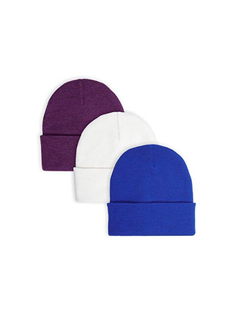 Line Smart 3'lü Renkli Kışlık Katlamalı Bere Seti - S000268399-37382