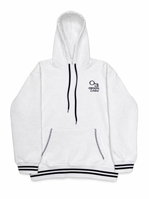 Modanino Erkek Çocuk 3 İplik Desenli Kapüşonlu Kanguru Cepli Sweatshirt 12332 - S000464852-20063