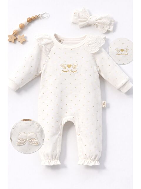 Verona Tarz Kız Bebek Melek Kanatlı Tulum Saç Bandı Takımı - S000494712-37200