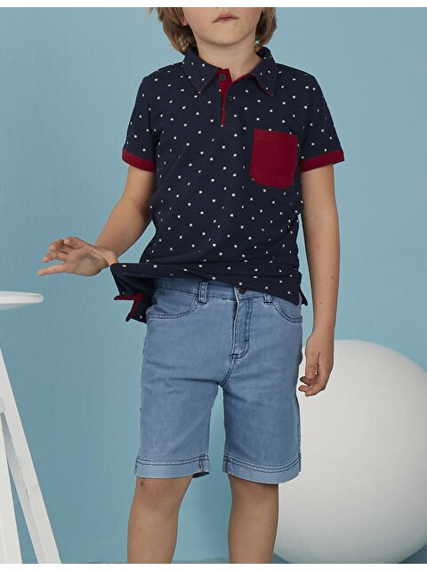 Ollie&Olla Açık Mavi Yıkamalı Erkek Çocuk Jean Şort - S000008821-17234